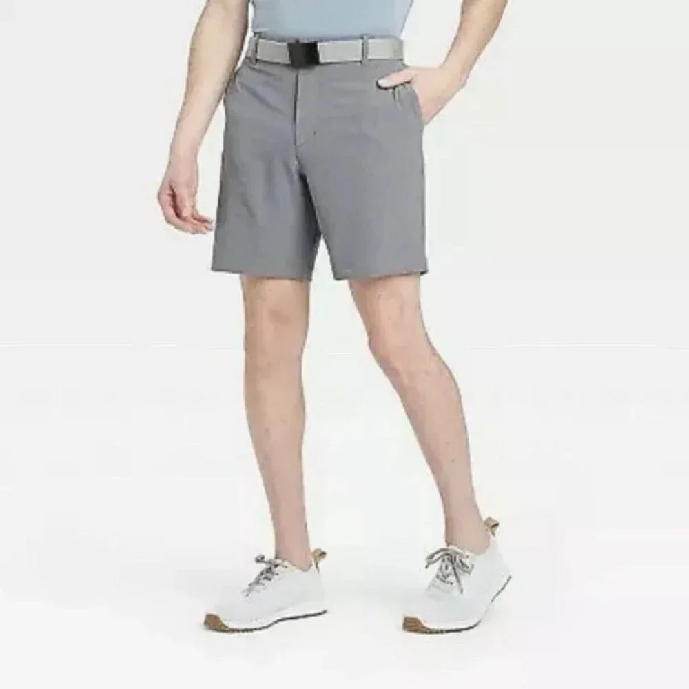 All in Motion Men's Heather Golf Shorts - Grey 38